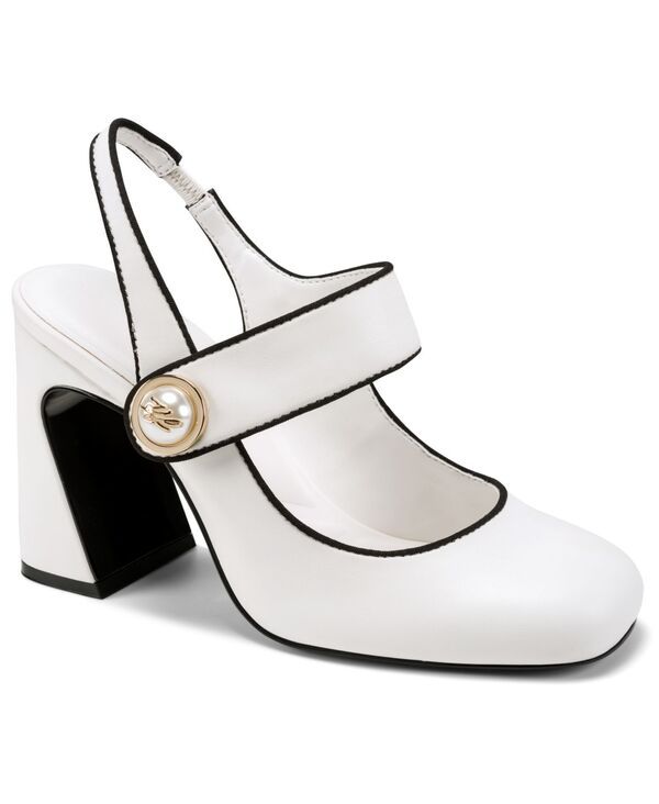 カール ラガーフェルド レディース シューズ スリッポン・ローファー KARLAGERFELD PARIS Womens Piermont SlipOn Pumps Bright WhiteBlack