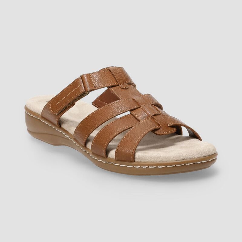 クロフト＆バロー レディース シューズ サンダル Croft Barrow Magnuss Womenstrappy Sandals Cognac