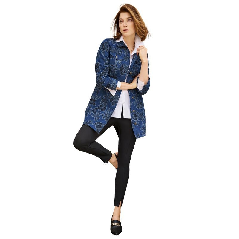 ジェシカロンドン レディース アウター ジャケット・ブルゾン プラスサイズ デニム Jessica London Womens Plusize Long Denim Jacket Indigo Ros