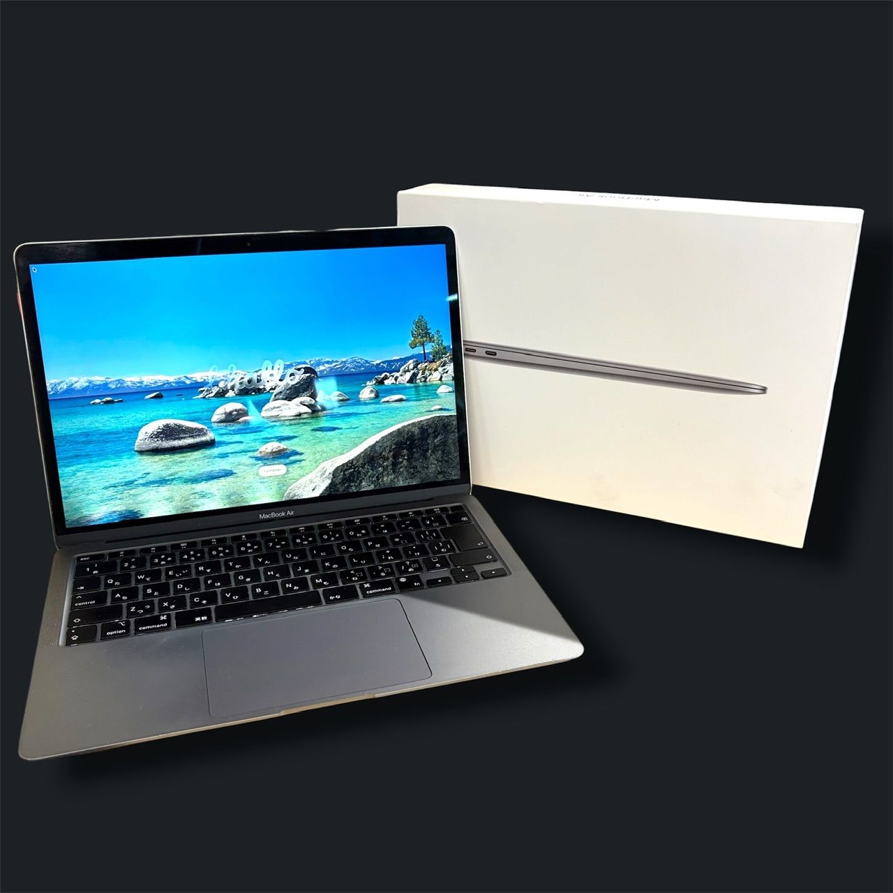 【動作確認済み/初期化済】MacBook Air M1 13インチ MGN63J/A A2337 8GB 256GB SSD スペースグレイ 日本語キーボード macOS Tahoe バッテリー81% 箱/充電器付