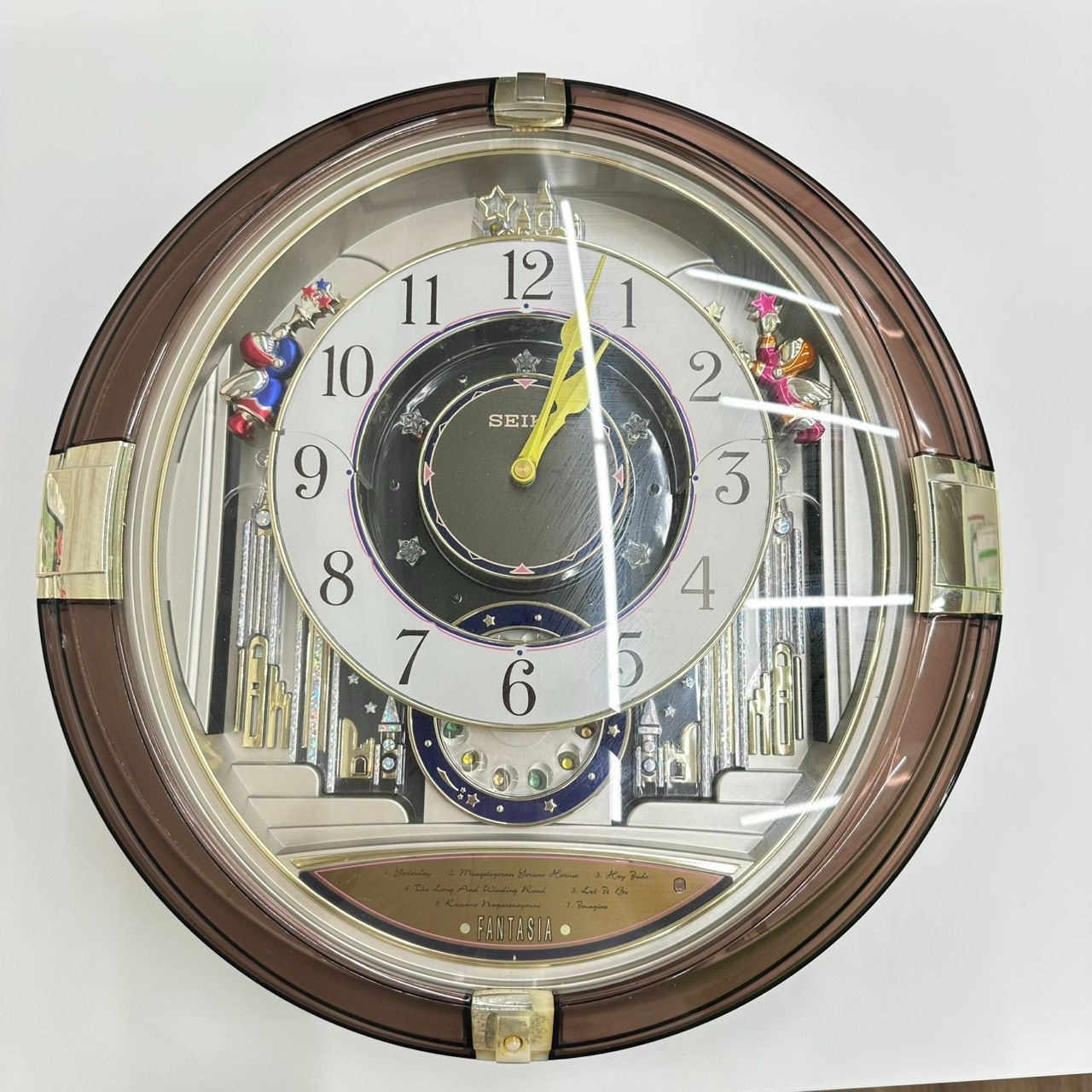 【錦】動作品 SEIKO セイコー ファンタジア からくり時計 掛け時計 アンティーク【766IO】F17