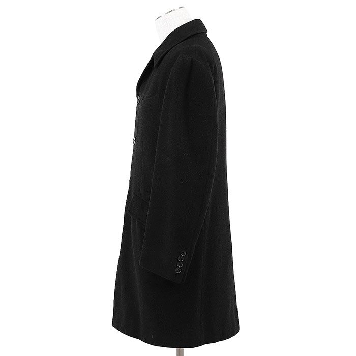 極美品　バーバリーブラックレーベル　ステンカラー　コート　ウール　アンゴラ　黒 SALE】BURBERRY BLACK LABEL バーバリーブラックレーベル コート
