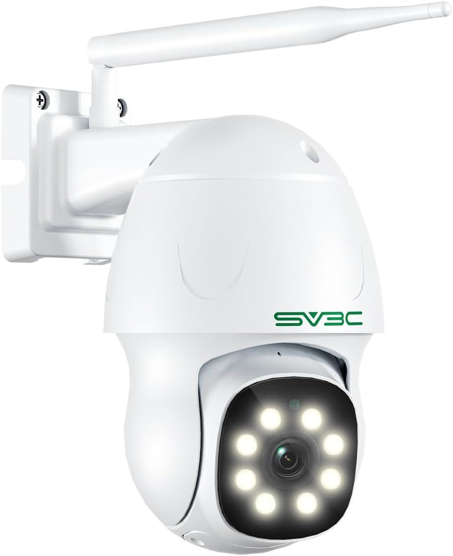 SV3C 防犯カメラ 屋外 ワイヤレス 800万画素 2.4/5G対応 無線 屋外カメラ ptzカメラ 夜間カラー撮影 自動追跡 動体検知 人体検知 スマホ通知 双方向音声 パソコン対応 ios android windows対応