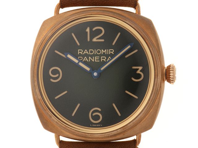 PANERAI パネライ ラジオミール ブロンゾ PAM00760 腕時計 サテンブロンズ/チタン/革 シェイデッドグリーン文字盤 手巻き 2025年正規品【中古】472