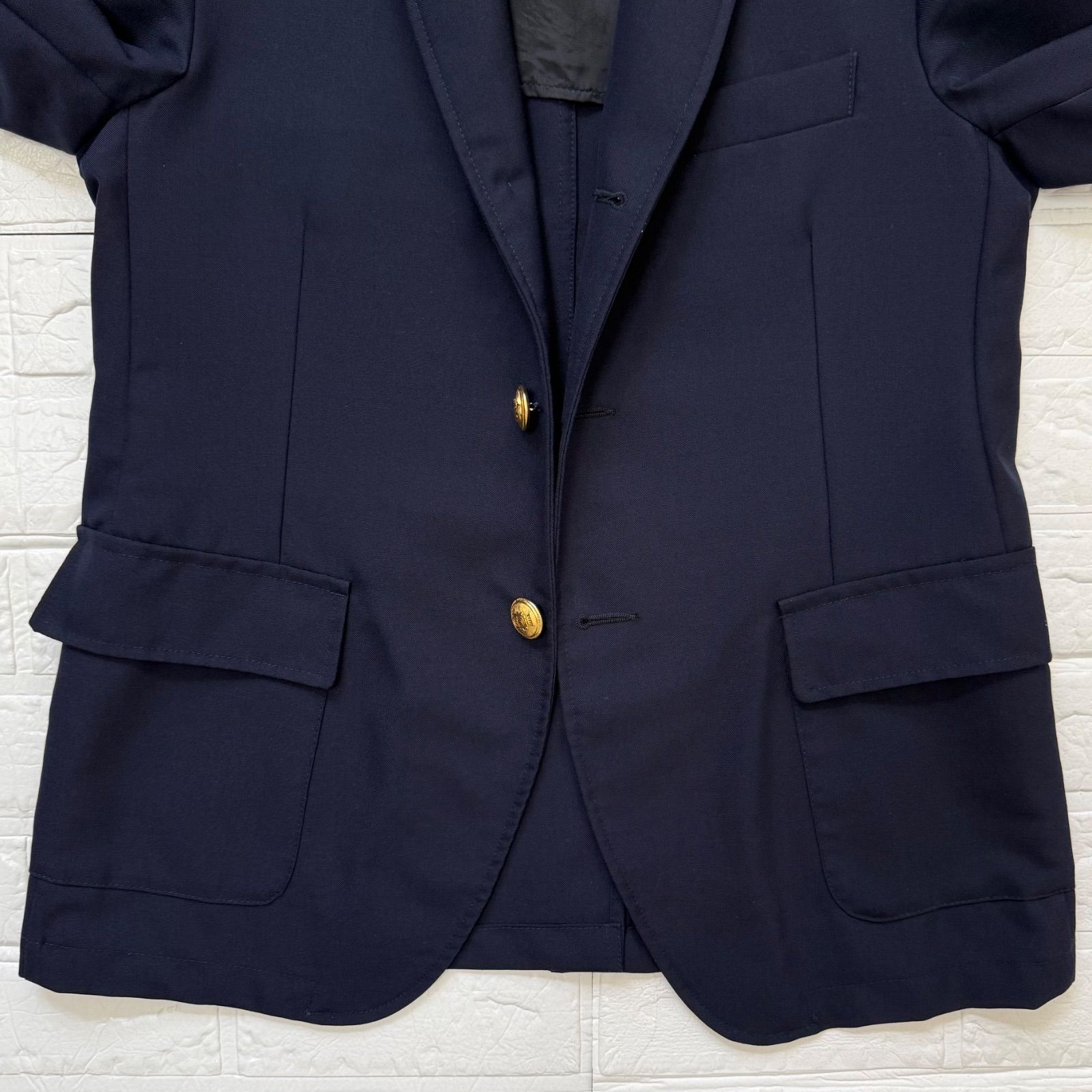 Fraizzoli × 聖林公司 段返り3B 金釦ブレザー 背抜き ネイビー サイズ 
