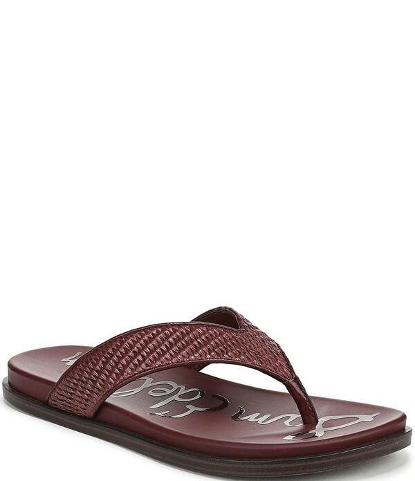 サムエデルマン レディース シューズ サンダル Sam Edelman Lila Raffia Thong Flip Flops Brick