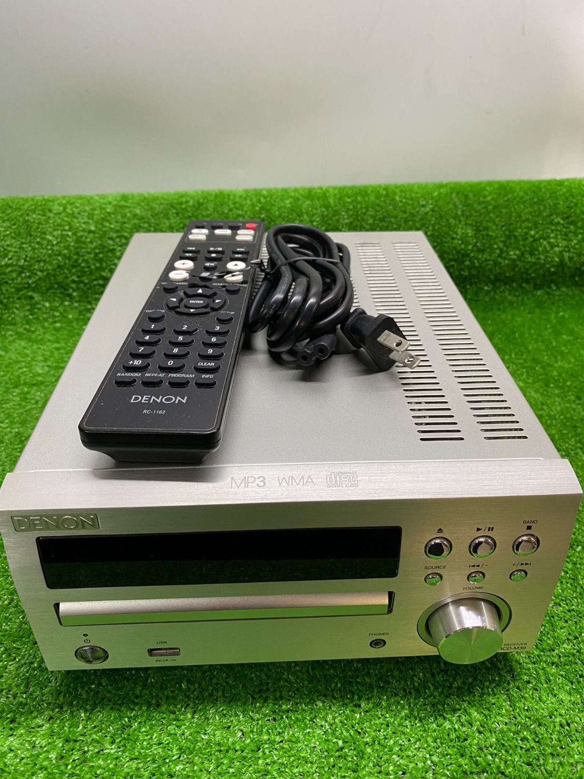 ●DENON　デノン　CDレシーバー　CD　RECEIVER　RCD-M39　CDのみ確認　本体　電源コード　リモコン　現状お渡し　部品取り等に　u260617_10