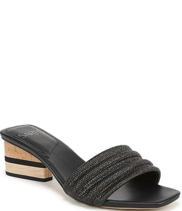 フランコサルト レディース シューズ サンダル ヒール Sarto by Franco Sarto Waverly Woven Mixed Cork Triangle Block Heel Slide