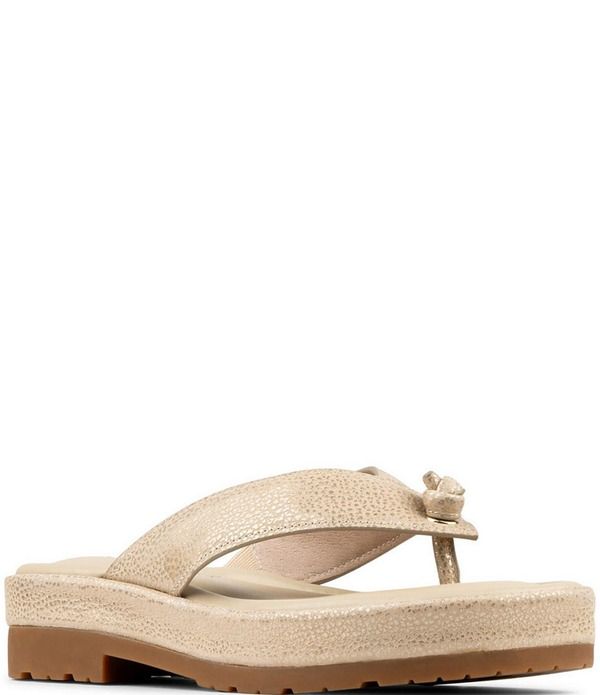 ドナルドプリネール レディース シューズ サンダル プラットフォーム トール レザー Donald Pliner Samiya Metallic Leather Platform Thong Sand