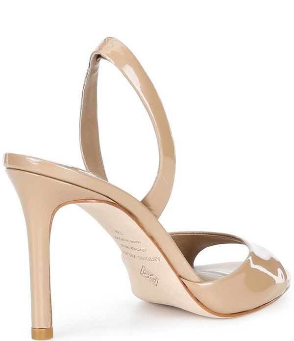 アントニオ メラーニ レディース シューズ サンダル レザー Antonio Melani Lyssa Glossy Leather Slingback Dressandals Dark Sierra