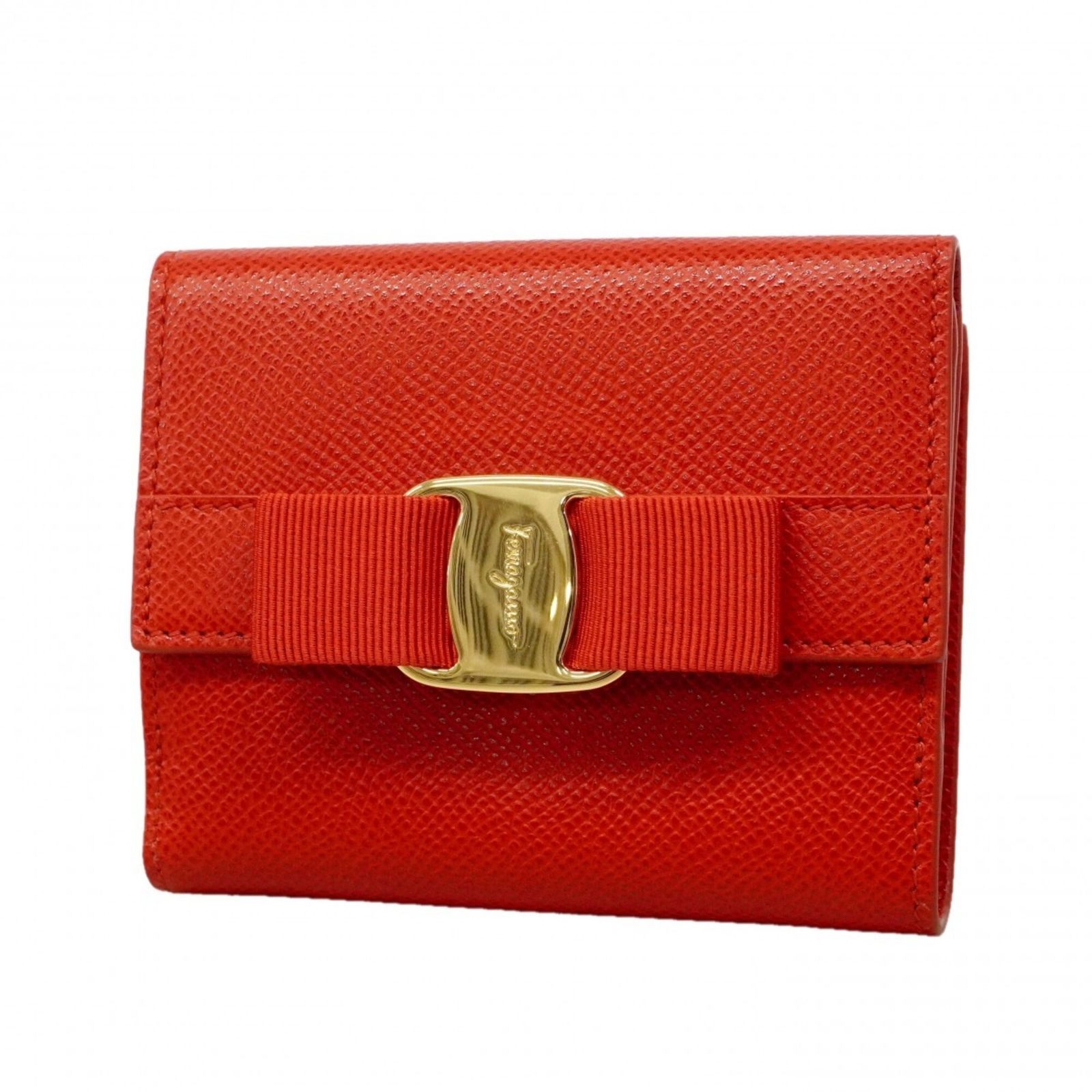 サルヴァトーレ・フェラガモ(Salvatore Ferragamo) サルヴァトーレフェラガモ 財布 ヴァラ レザー レッド レディース