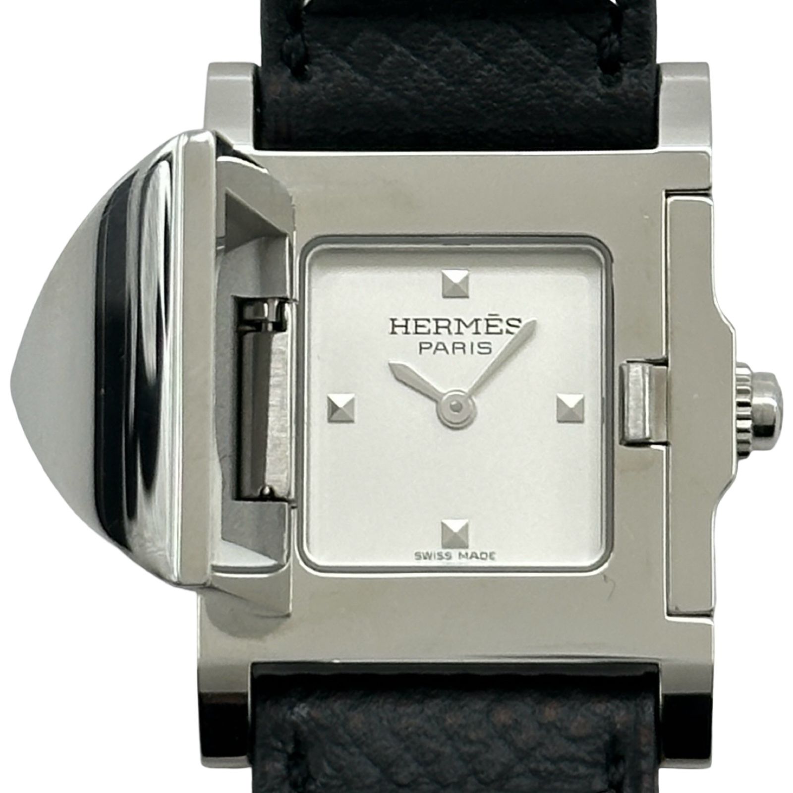 エルメス HERMES メドール ME3.210 シルバー ステンレススチール クオーツ レディース 腕時計