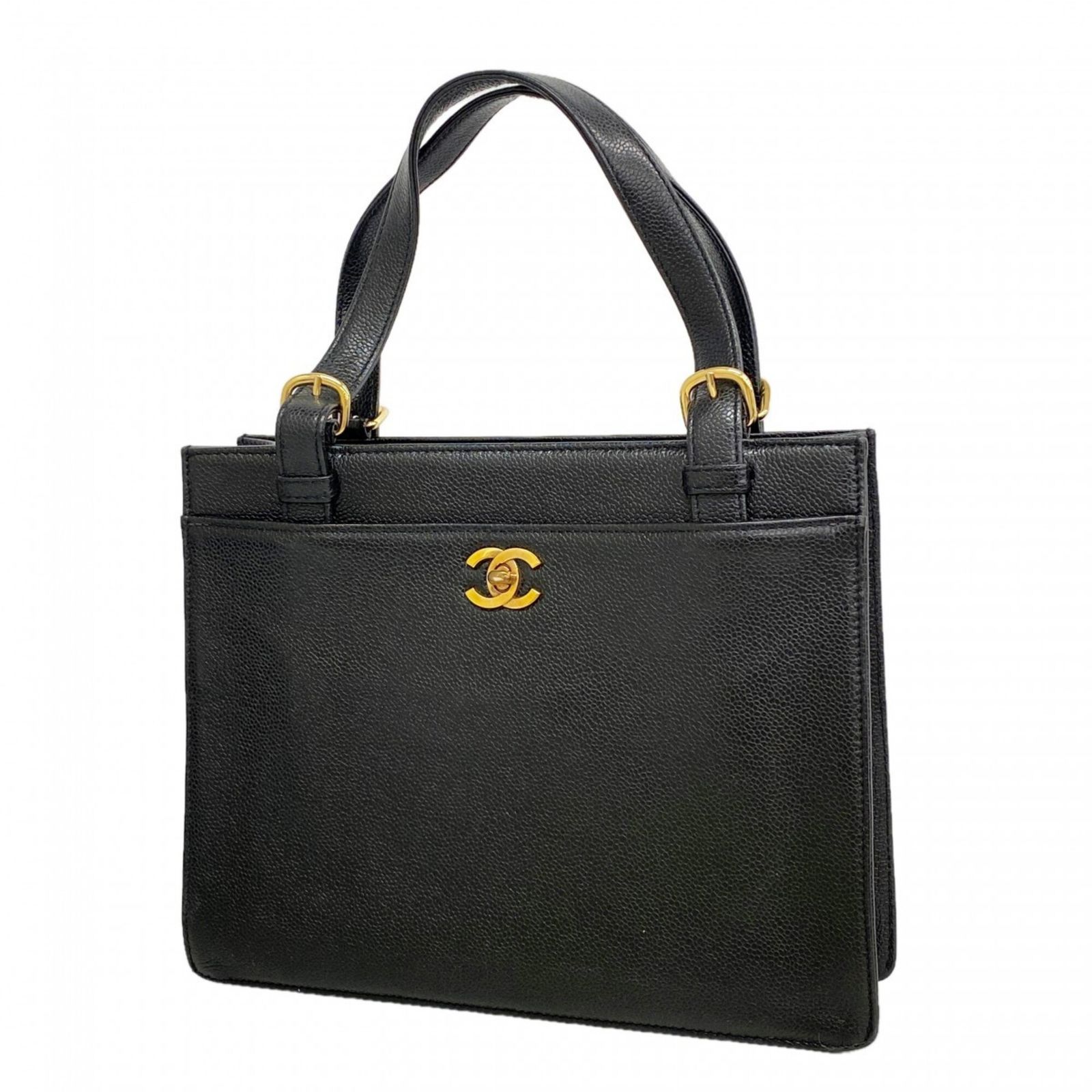シャネル(Chanel) シャネル ハンドバッグ キャビアスキン ブラック レディース