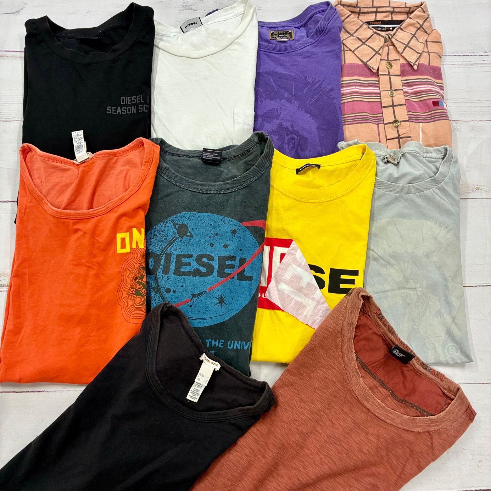 S938★ メンズ DIESEL風 まとめ10点セット トップス