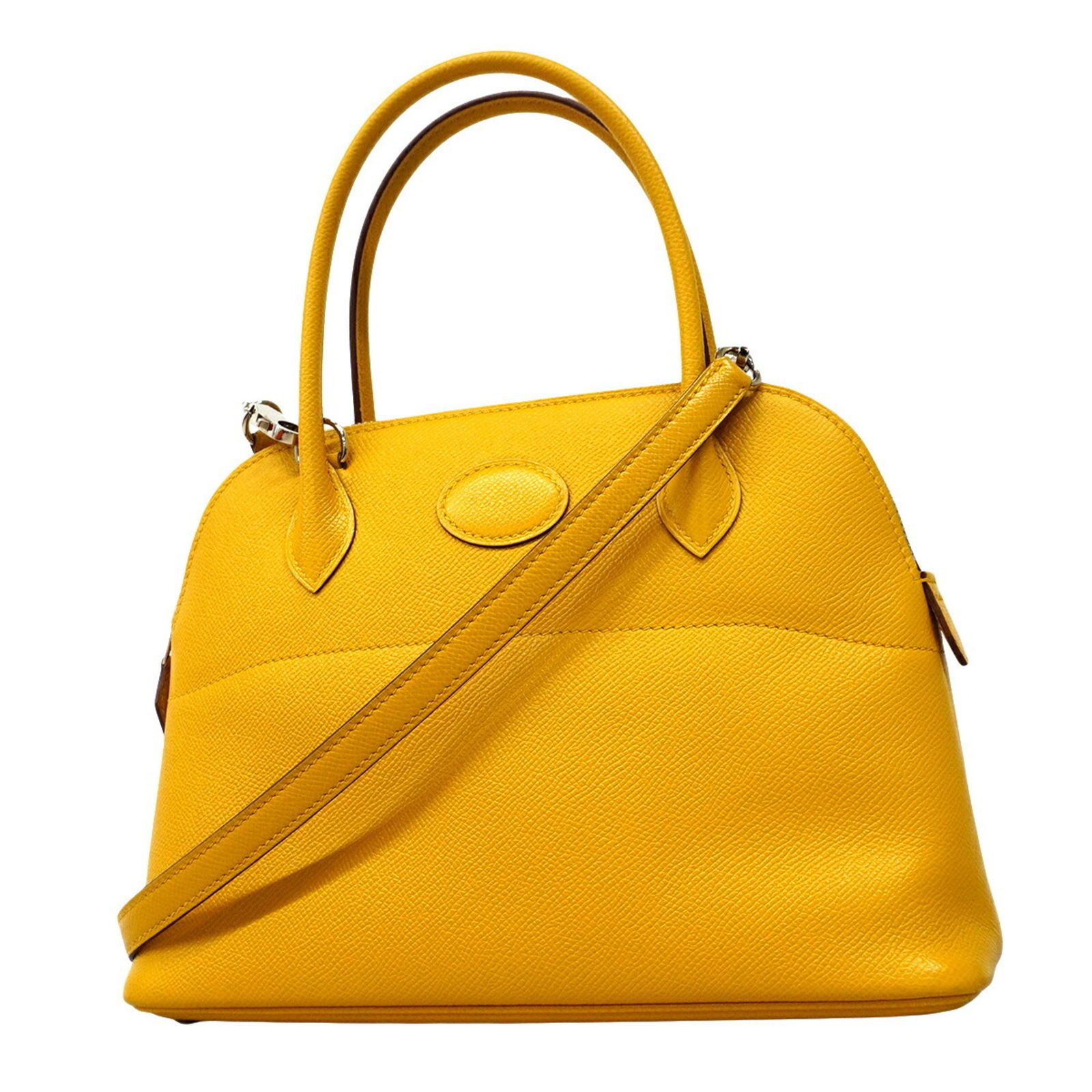 エルメス(Hermes) エルメス ハンドバッグ ボリード27 ヴォーエプソン ジョーヌアンブル C刻印 2wayバッグレディース
