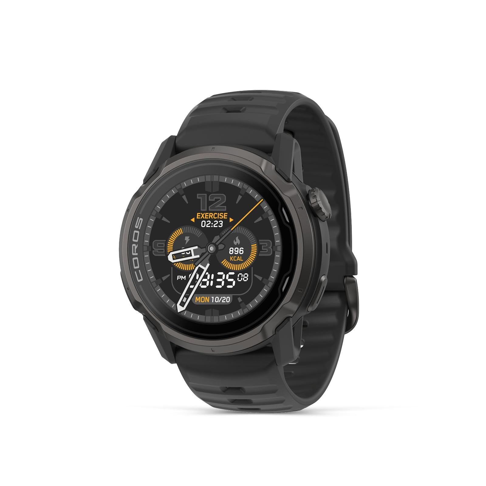 COROS（カロス）APEX 4 スポーツウォッチ ランニングウォッチ 高精度GPS トレイルラン 5ATM防水 ナビゲーション 音楽 音声メモ 地図対応 46mm ブラック【日本正規品】