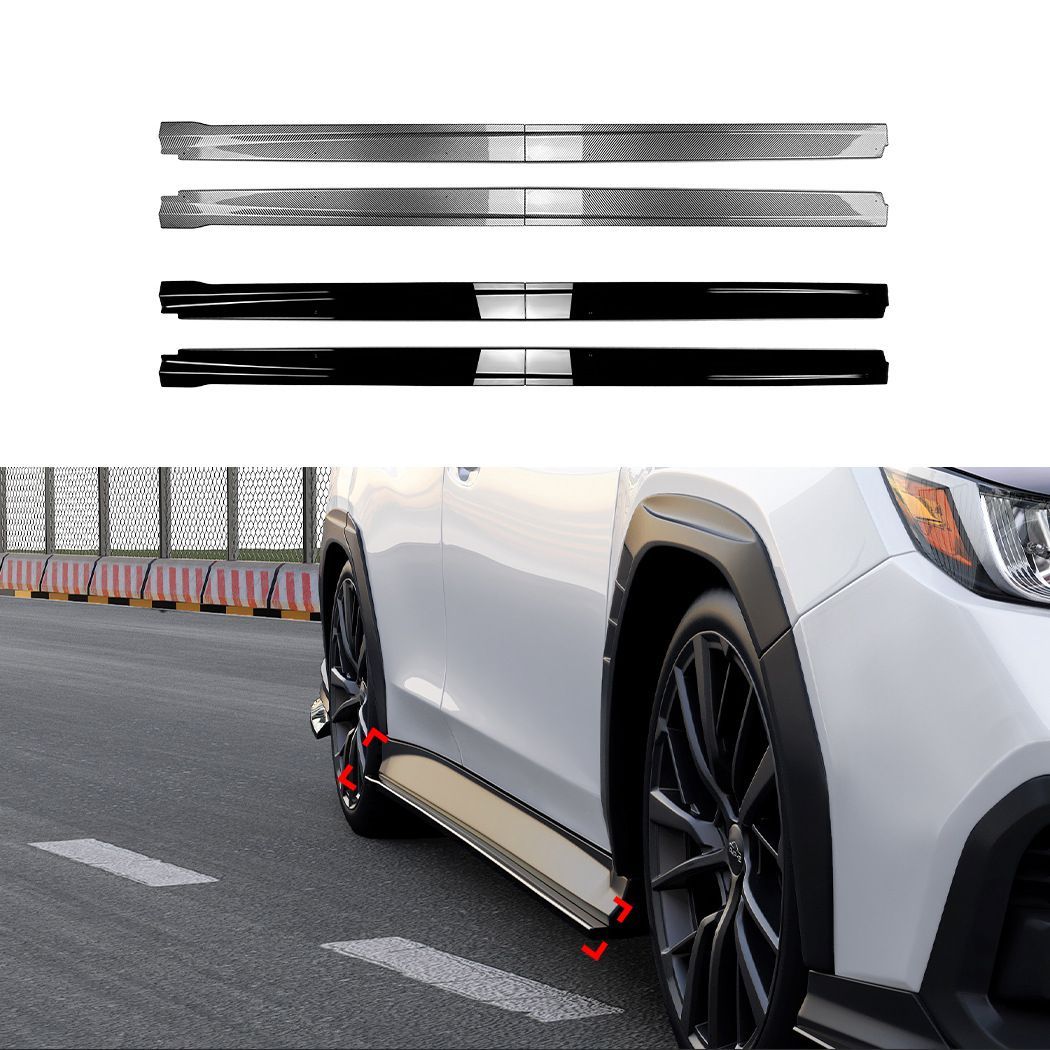スバル Subaru WRX STI VB 2022年以降対応 サイドスカートスポイラー ABS ピアノブラック カーボン調 外装アクセント ドレスアップ