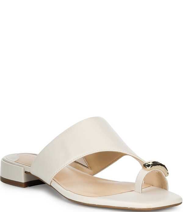 アレックスマリー レディース シューズ サンダル レザー Alex Marie Nancy Leather Ornamented Toe Loop Sandals Cloud White ホワイト