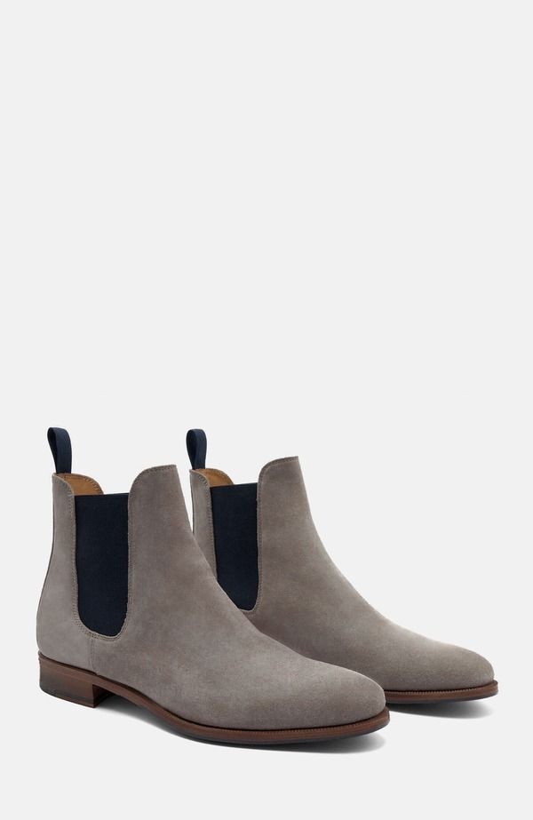 スカロッソ メンズ シューズ ブーツ・レインブーツ チェルシーブーツ チェルシー SCAROSSO Giancarlo Chelsea Boots Taupe Suede トープ
