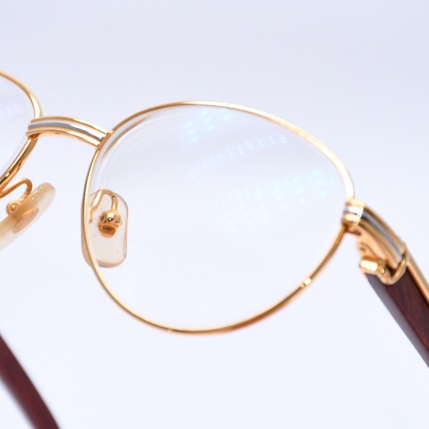 極美品 CARTIER カルティエ トリニティ 伊達メガネ アイウェア サイズ