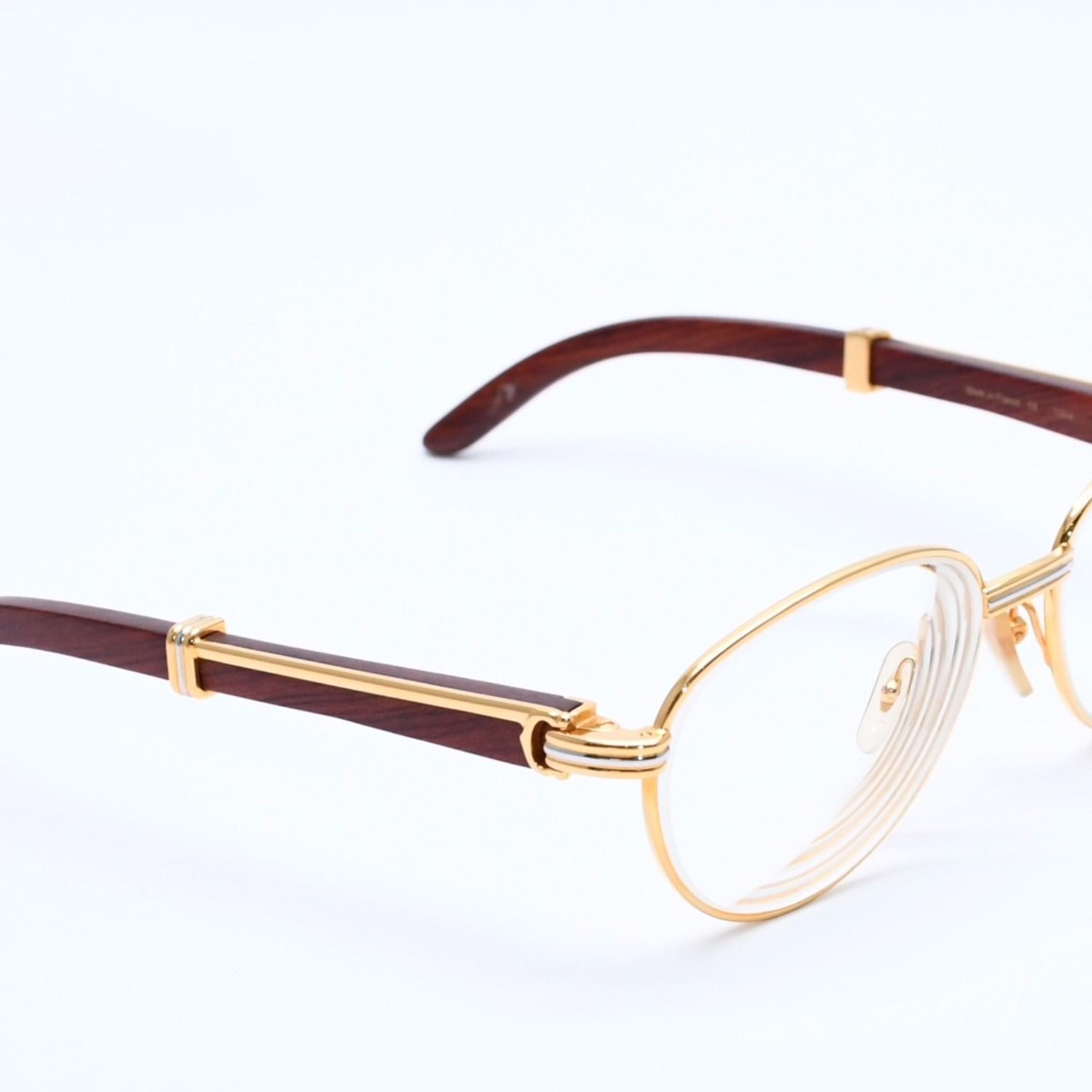 極美品 CARTIER カルティエ トリニティ 伊達メガネ アイウェア サイズ