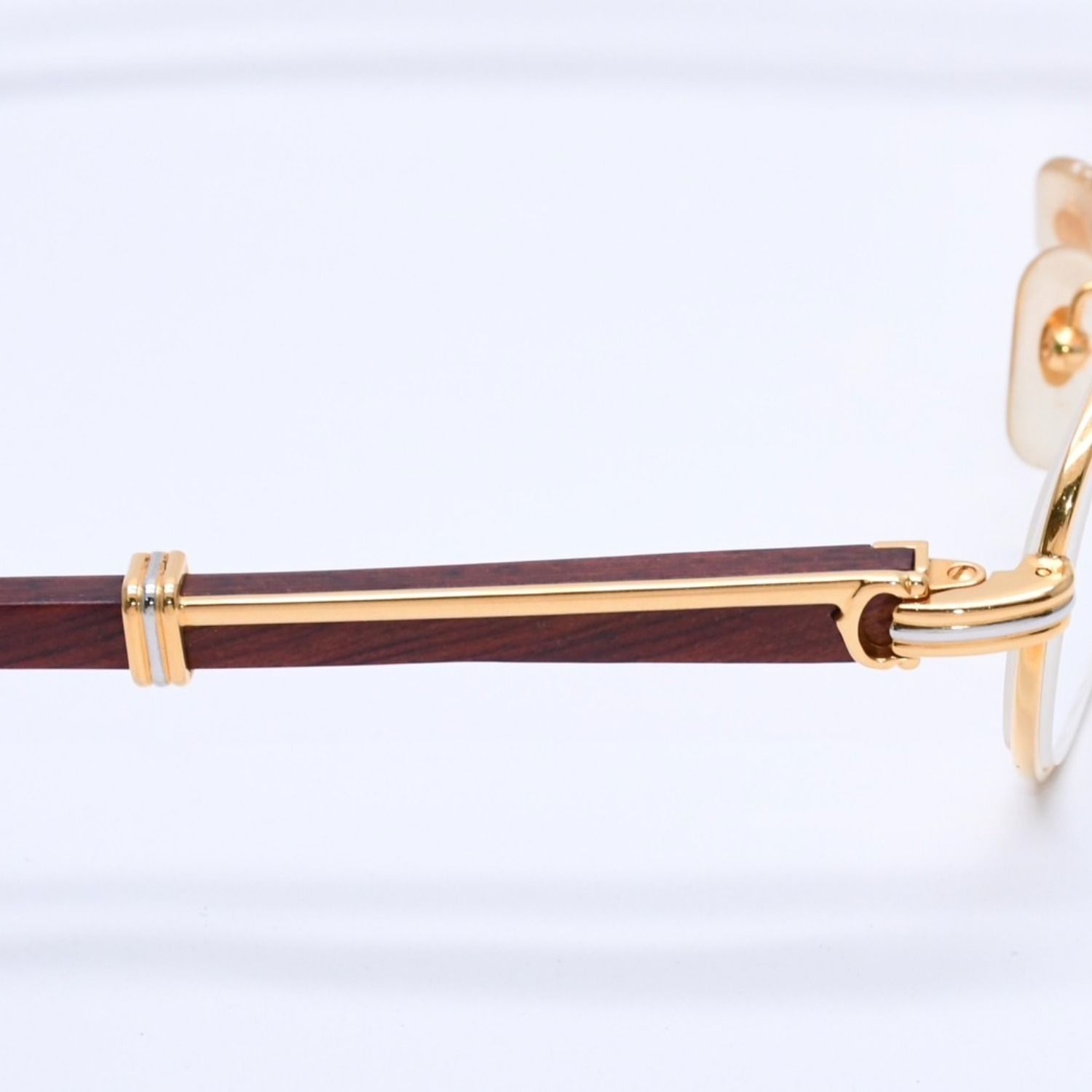 極美品 CARTIER カルティエ トリニティ 伊達メガネ アイウェア サイズ 