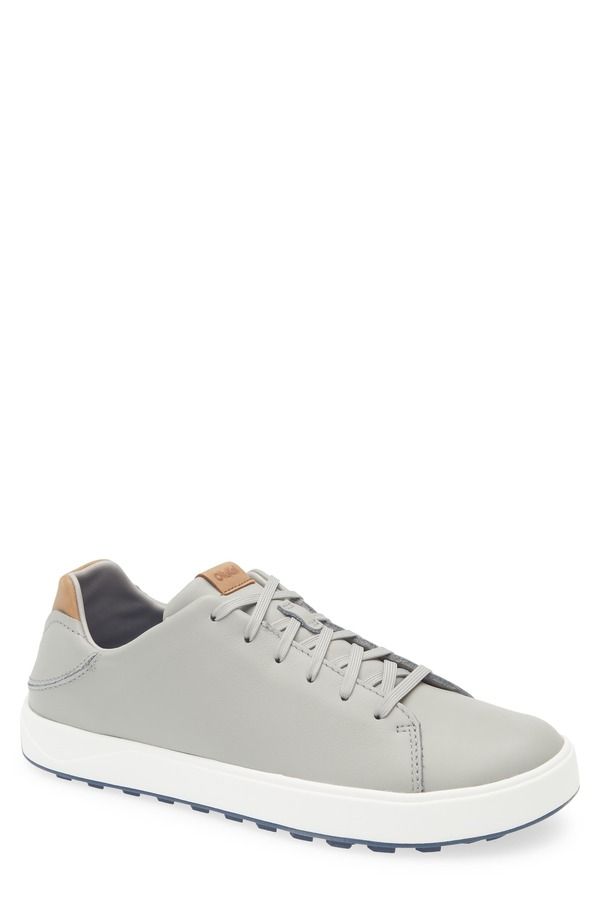 オルカイ メンズ シューズ スニーカー レザー OluKai WaiAlae Waterproof Leather Golf Shoe Grey Fog Tan グレー