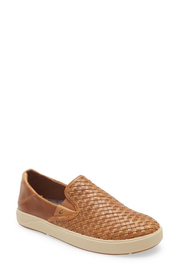 オルカイ メンズ シューズ スニーカー レザー OluKai Laeahi Lauhala Woven Leather Shoe Fox Fox