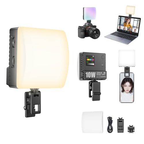 【新品】Ulanzi C10 RGB撮影用ライト LED ビデオライト 小型 1800k-9000k 自撮りライト スマホライト 3300mAh 常定光ライト フルカラー 20シーンモード ビデオライト 二色 無段階調光 コンパクト クリップ dc5a00da