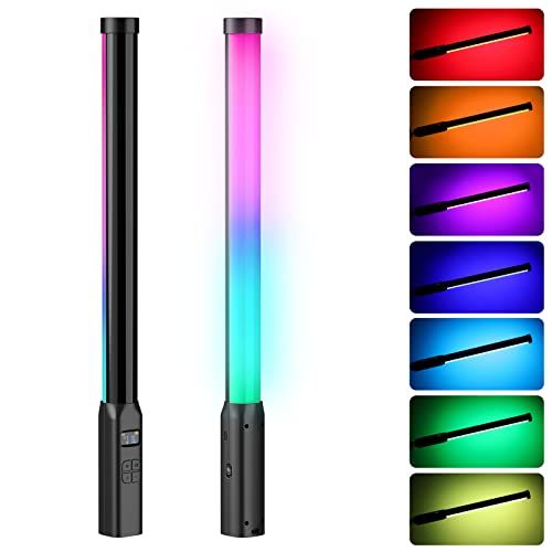 【新品】Ulanzi LEDビデオライト 360°RGB撮影用ライト ハンドヘルドライト 2500-9000K色温 2600mAh Type-C充電式 20種FXモード 無段階調光 バーライト 撮影照明ライト 1/4インチネジ穴付き 高輝度 6e8275e3