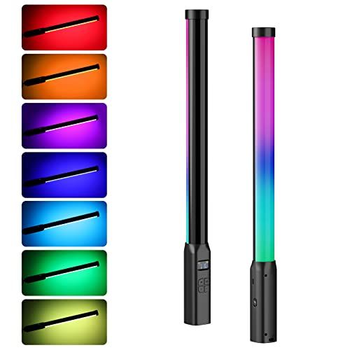 【新品】Ulanzi 10W LEDビデオライト チューブライト 360°RGB撮影用ライト 2500-9000K色温度 3300mAhバッテリー内蔵 20種FX光効果 無段階調光 超高輝度 Type-C充電式 ハンドヘルドライト スティック fc095c44