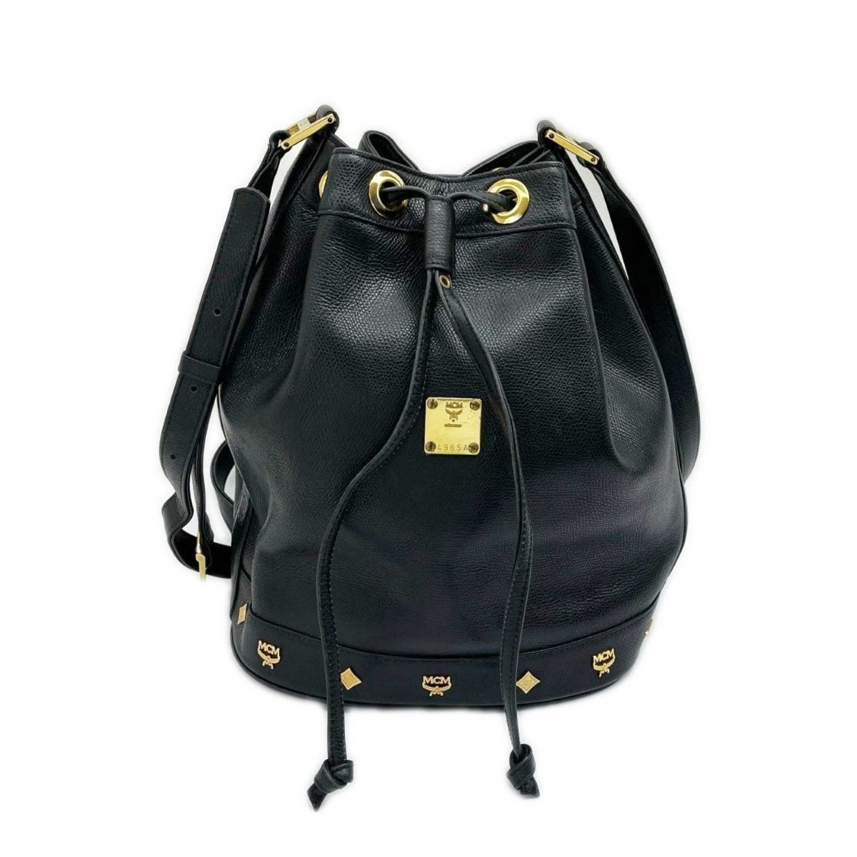 MCM エムシーエム ショルダーバッグ リュック 巾着型 ブラック