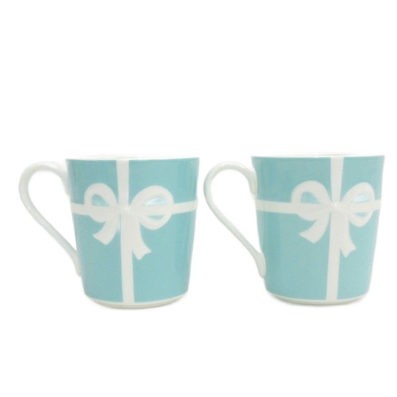ティファニー TIFFANY & CO. ブルーリボン ペアマグカップ ブルー