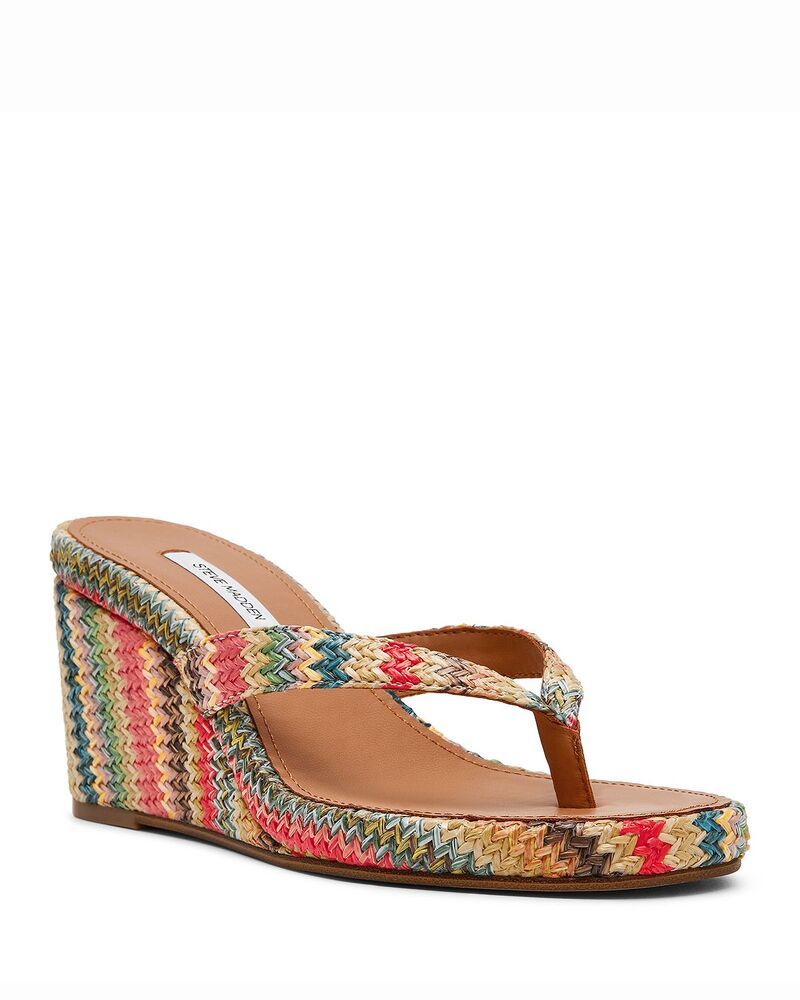 スティーブ マデン レディース シューズ サンダル STEVE MADDEN Womens Playing Wedge Sandals Bright Multi マルチカラー
