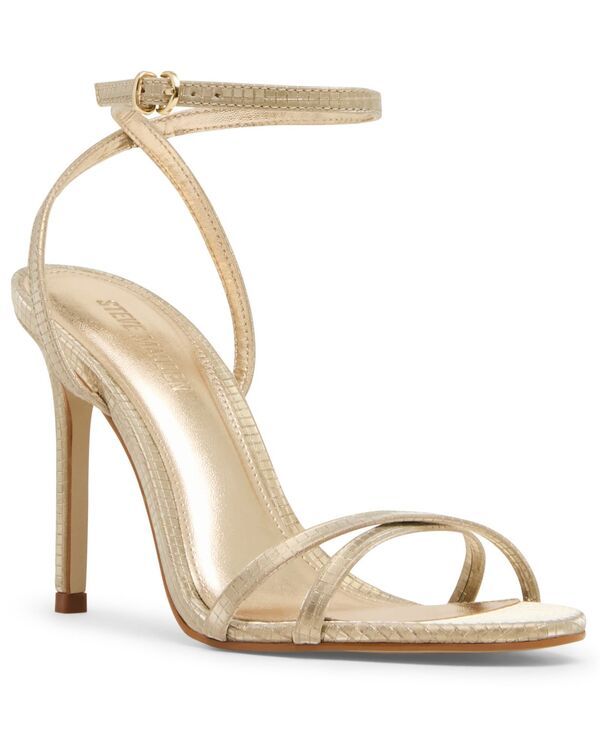 スティーブ マデン レディース シューズ サンダル ヒール Steve Madden Womens Jypsey Strappy HighHeel Dressandals Champagne Disc