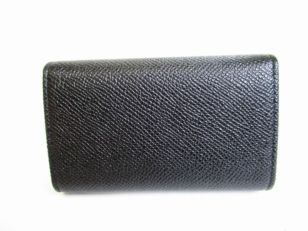 未使用保管品】 BVLGARI ブルガリ ロゴクリップ グレインレザー 6連