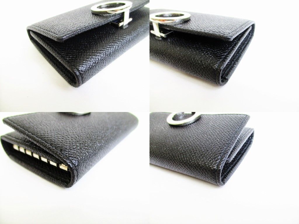 未使用保管品】 BVLGARI ブルガリ ロゴクリップ グレインレザー 6連