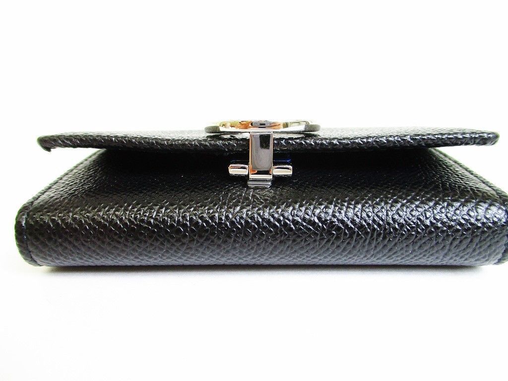 未使用保管品】 BVLGARI ブルガリ ロゴクリップ グレインレザー 6連