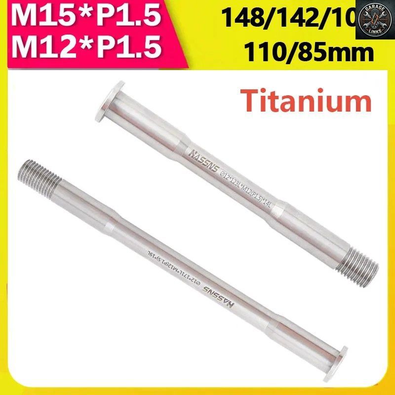 1100 15X110 1142 1148 チタン製自転車スルーアクスル 12mm 15mm ねじ込み式スルーシャフト BOOST MTB ダート ロードバイク ハブ フォーク