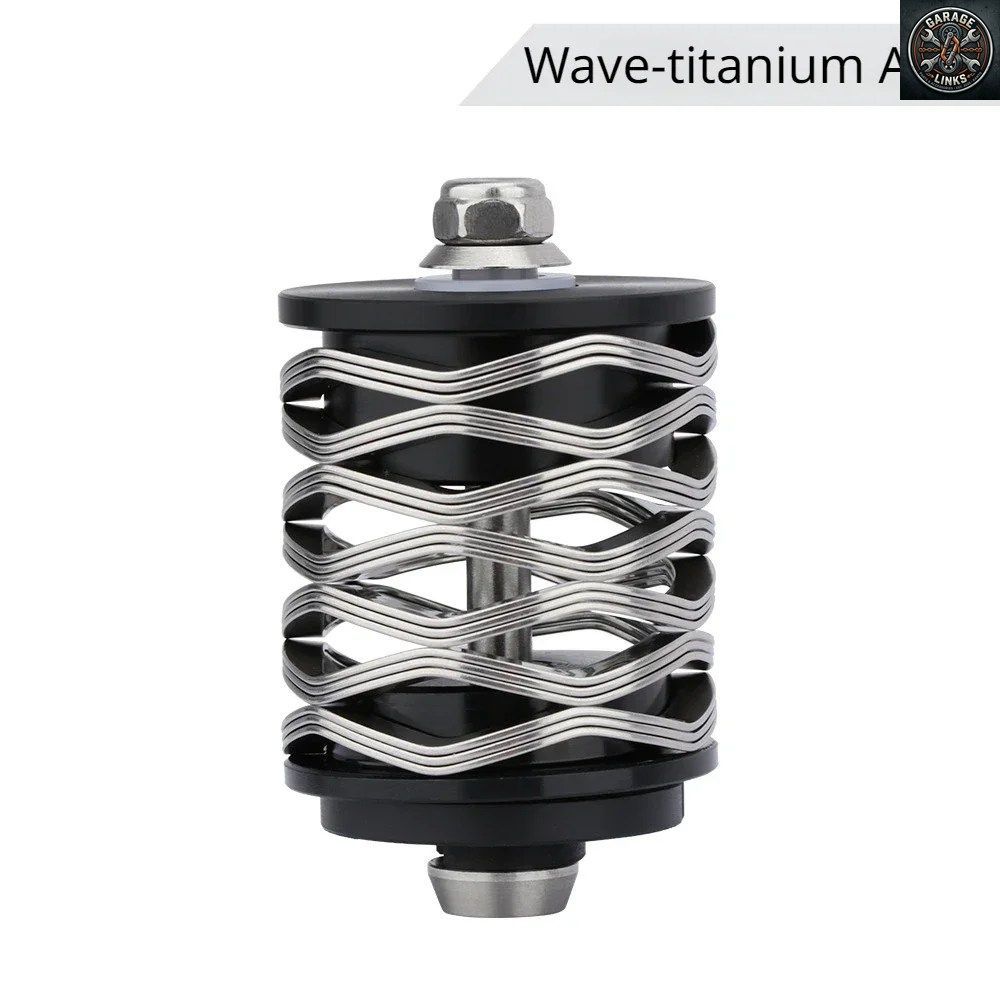 BMXダブルスプリングリアショックアブソーバースプリングサスペンションチタン/スチールアクスルブロンプトン折りたたみ自転車