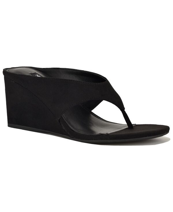 ナインウェスト レディース シューズ スリッポン・ローファー サンダル Nine West Womens Jadde SlipOn Wedge Sandals Black ブラック