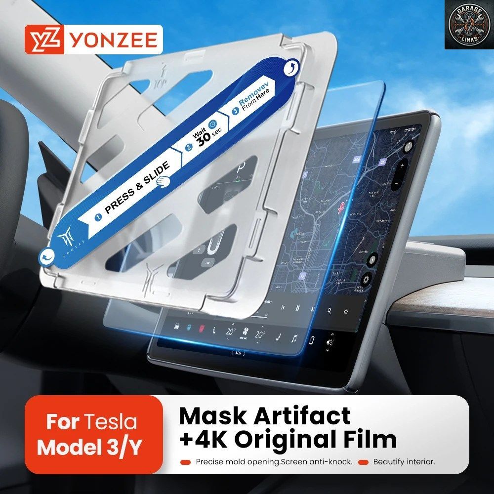 YZ強化ガラススクリーンプロテクター テスラ モデル3 Y 2022 2021 センターコントロールアクセサリー マット アンチグレア HDフィルム保護