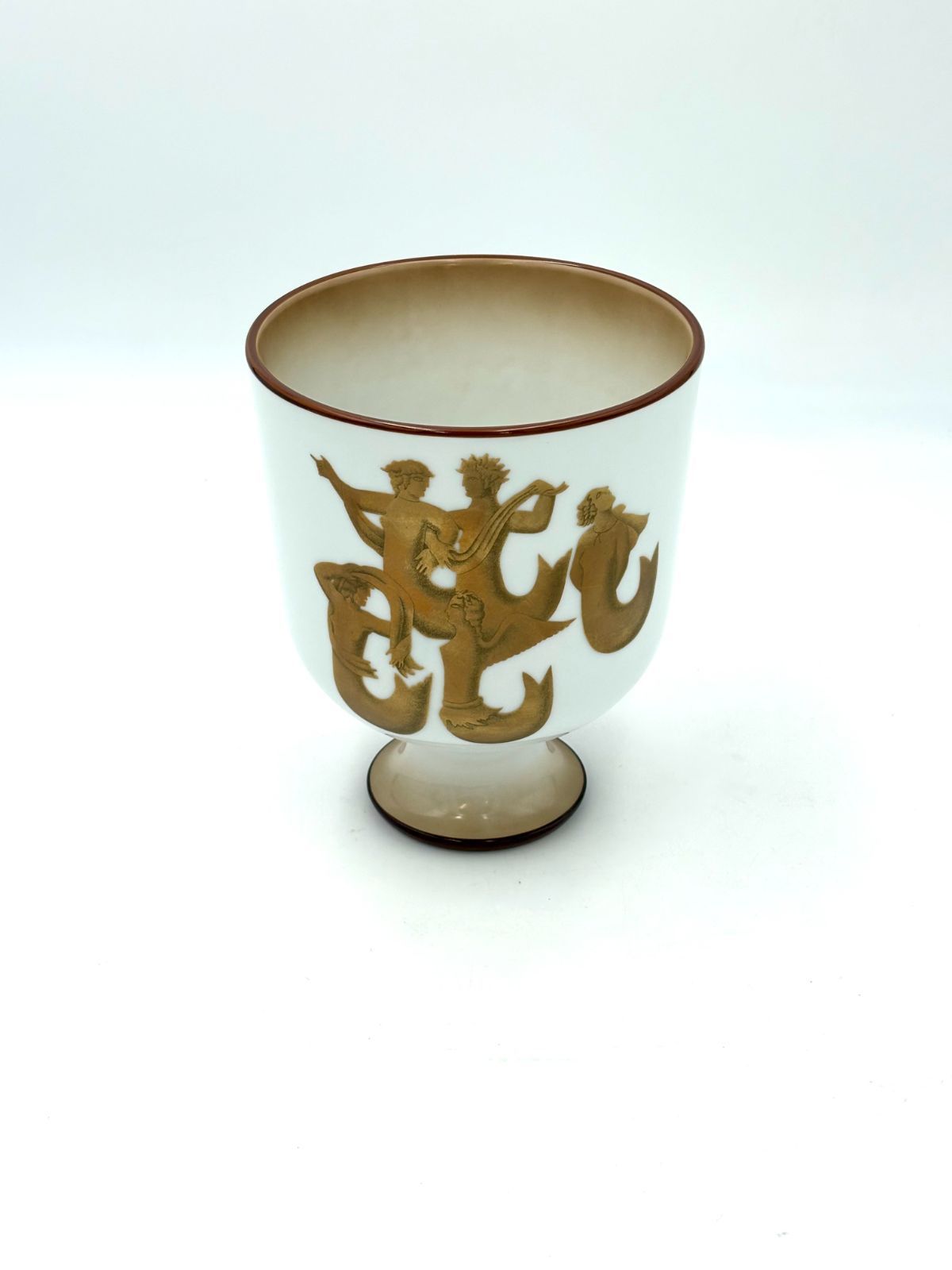 【未使用保管品】リチャードジノリ　RichardGinori　ジオ・ポンティ 人魚　マーメイド　茶色　フラワーベース　花器
