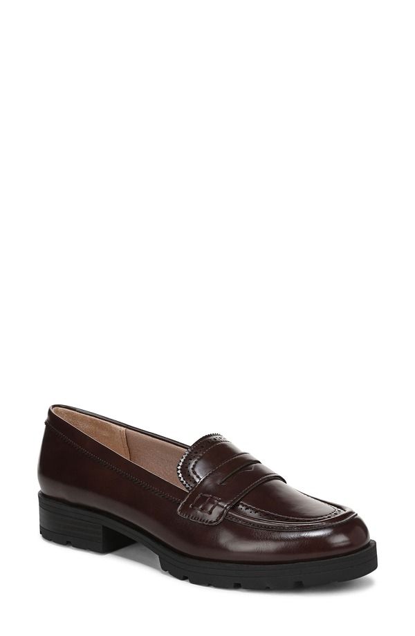 ライフストライド レディース シューズ スリッポン・ローファー プラットフォーム LifeStride London 3 Platform Penny Loafer Cognac Brown ブラウン