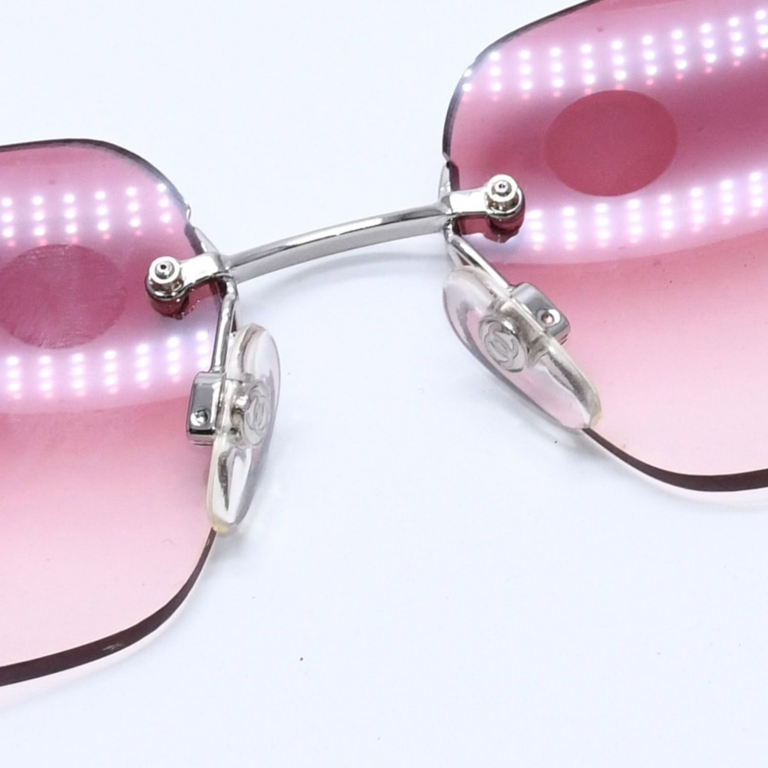 CHANELサングラス 4017-Dココマーク ピンク 美品 ヴィンテージ 極美品 CHANEL シャネル Sunglasses サングラス ラインストーン 4017-D