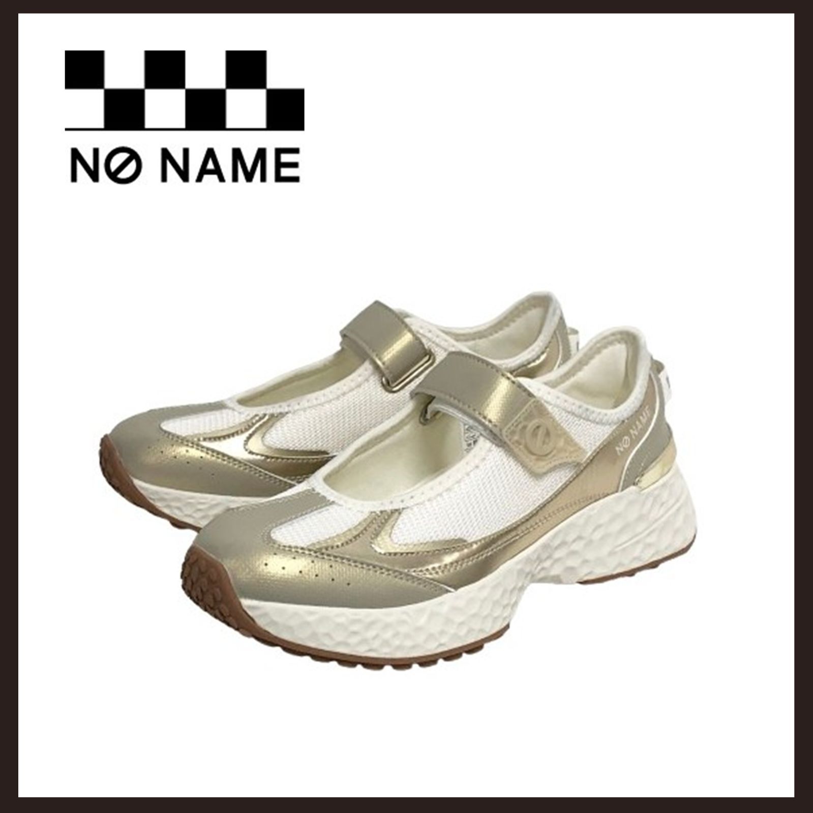 未使用　NO NAME (ノーネーム)　CARTER　2.0 BABIES　オフホワイト×ゴールド　23cm