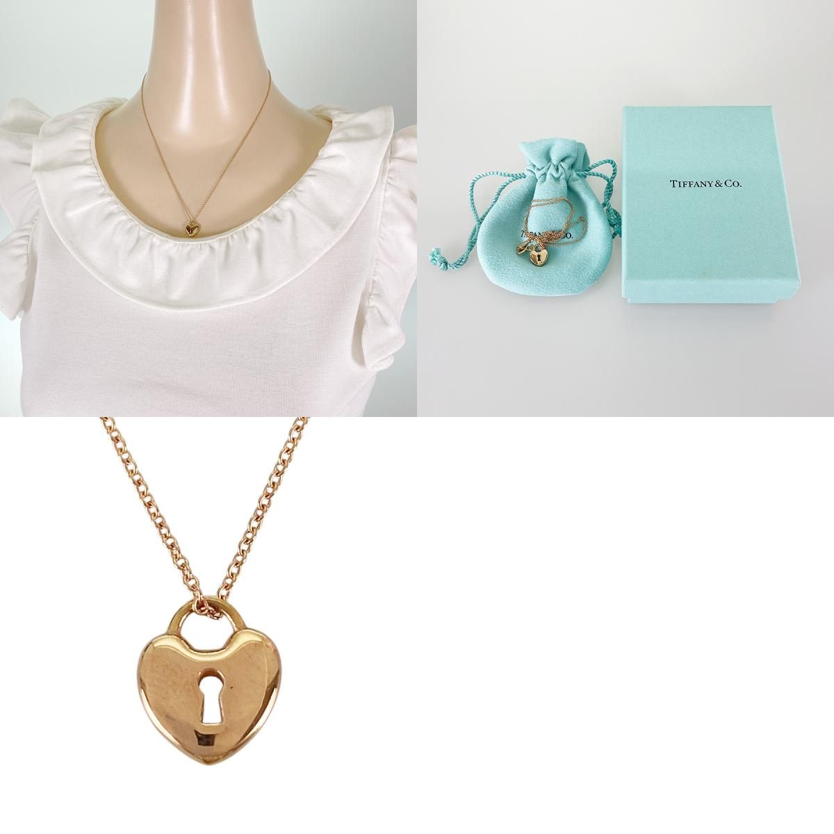 ティファニー TIFFANY&Co. ハートロック K18PG ネックレス sss【中古 