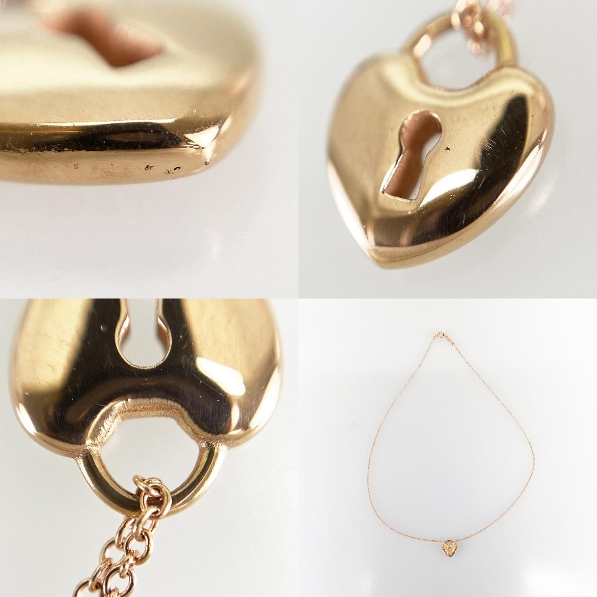 ティファニー TIFFANY&Co. ハートロック K18PG ネックレス sss【中古 