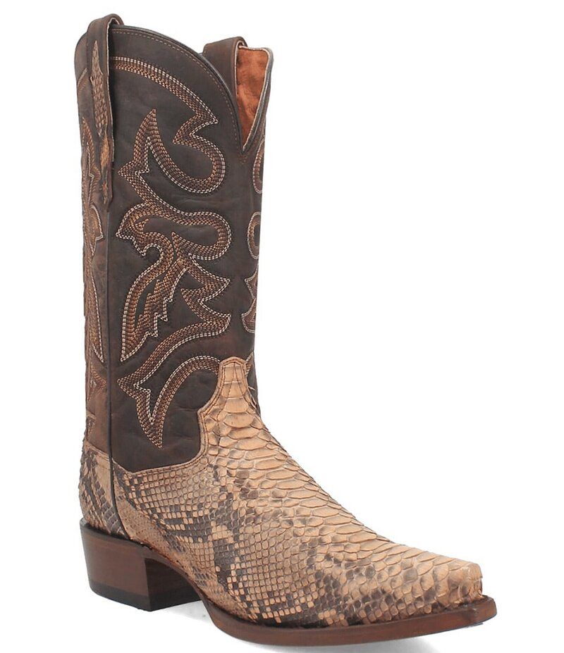 ダンポスト メンズ シューズ ブーツ・レインブーツ レザー Dan Post Mens Sturgis 13 Python Snake Leather Western Boots Sand サンド