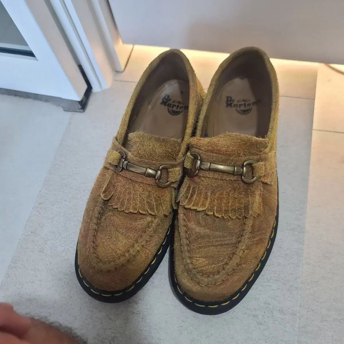 DR. MARTENS ドクターマーチン ローファー スウェード ゴールド 装飾 シューズ 270 出品
